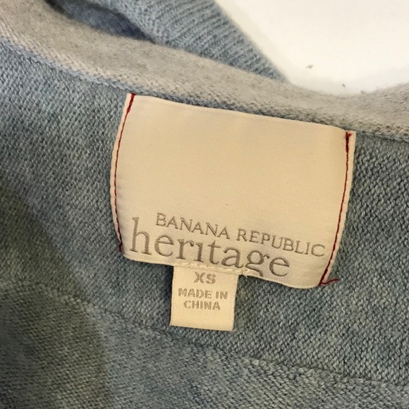 Banana Republic Heritage Collection Gray/Blue Wool Blend  Sweater Sz XS - Picture 11 of 14